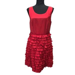 ⭐️The Limited Event Red Tiered Ruffled Sleeveless Dress Sz 6
